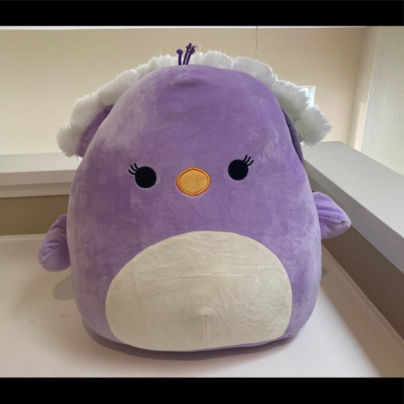 kellytoy toys elina 16 squishmallow peacock